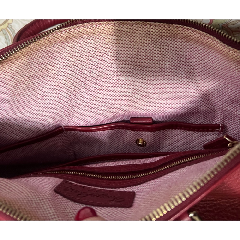 Dooney & Bourke Red Pebbled Leather Crossbody Tote Purse Classic - Picture 9 of 9